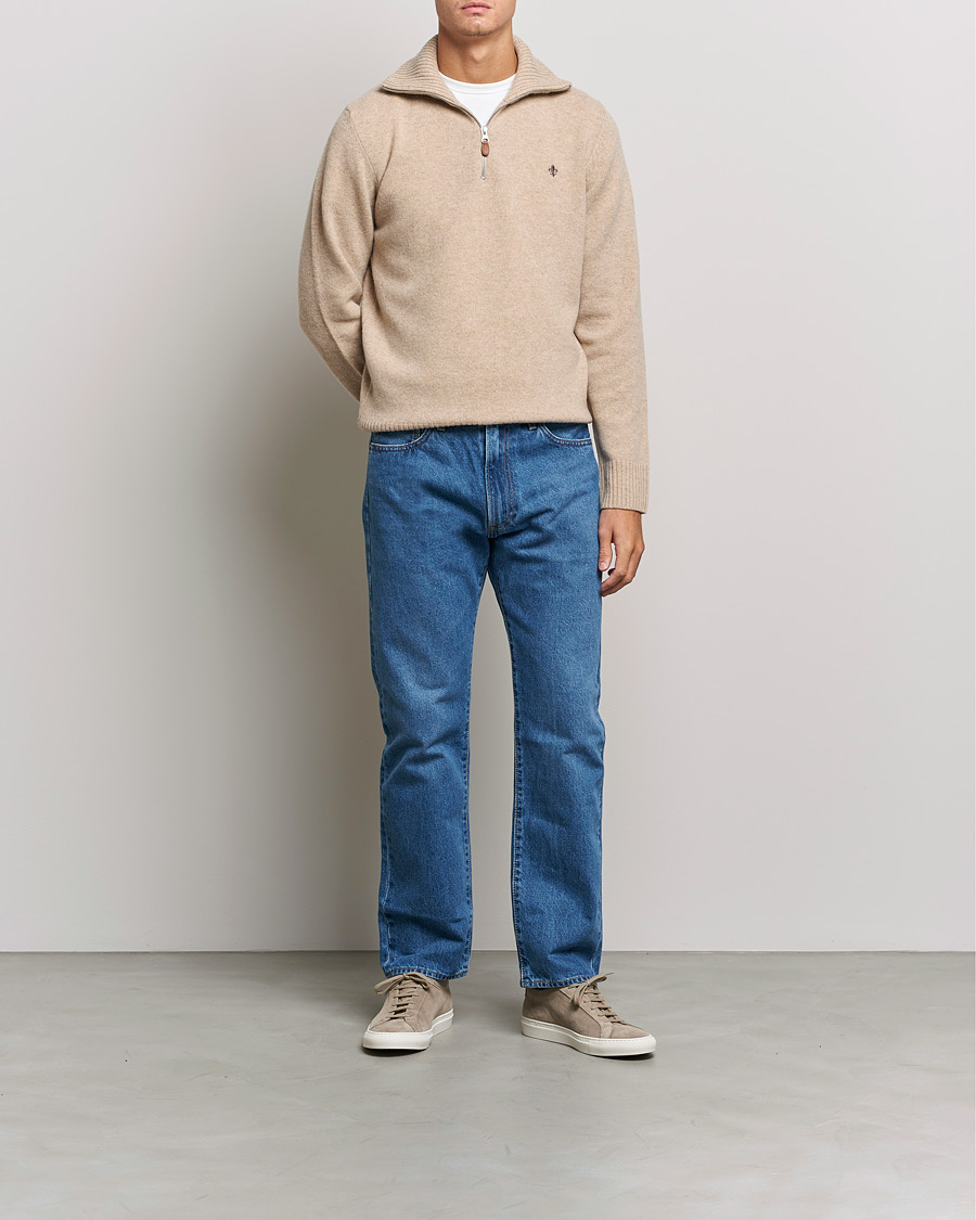 Homme | Pulls Et Tricots | Morris | Kieran Wool Half Zip Khaki