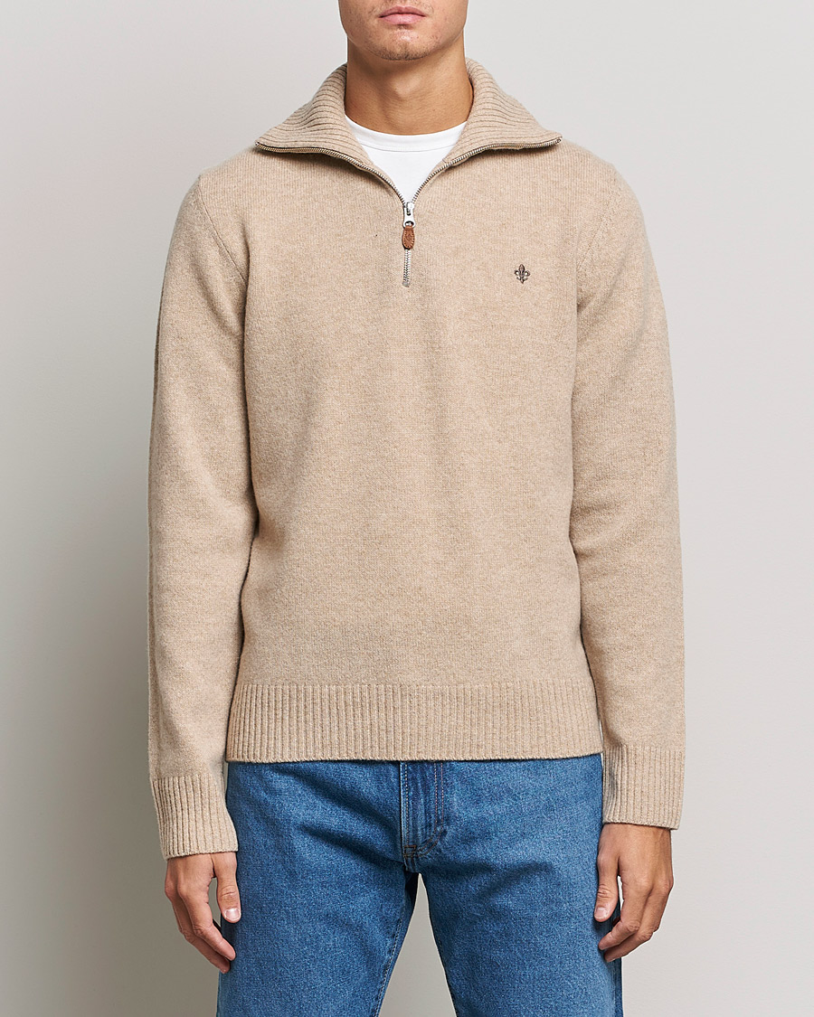 Homme | Pulls Et Tricots | Morris | Kieran Wool Half Zip Khaki