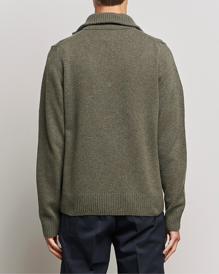 Heren | Truien | Morris | Kieran Wool Half Zip Olive