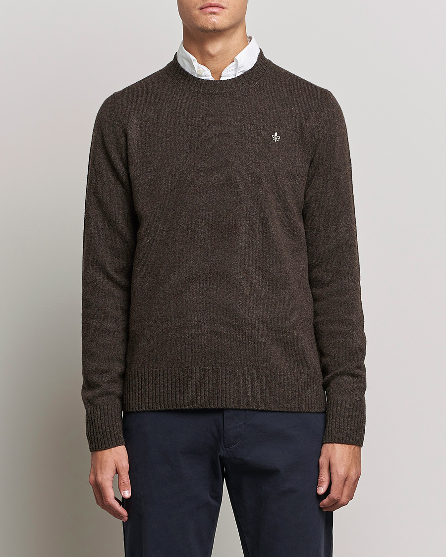 Homme | Pulls Et Tricots | Morris | Kieran Wool Crew Neck Brown