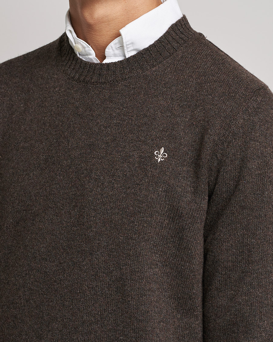 Homme | Pulls Et Tricots | Morris | Kieran Wool Crew Neck Brown