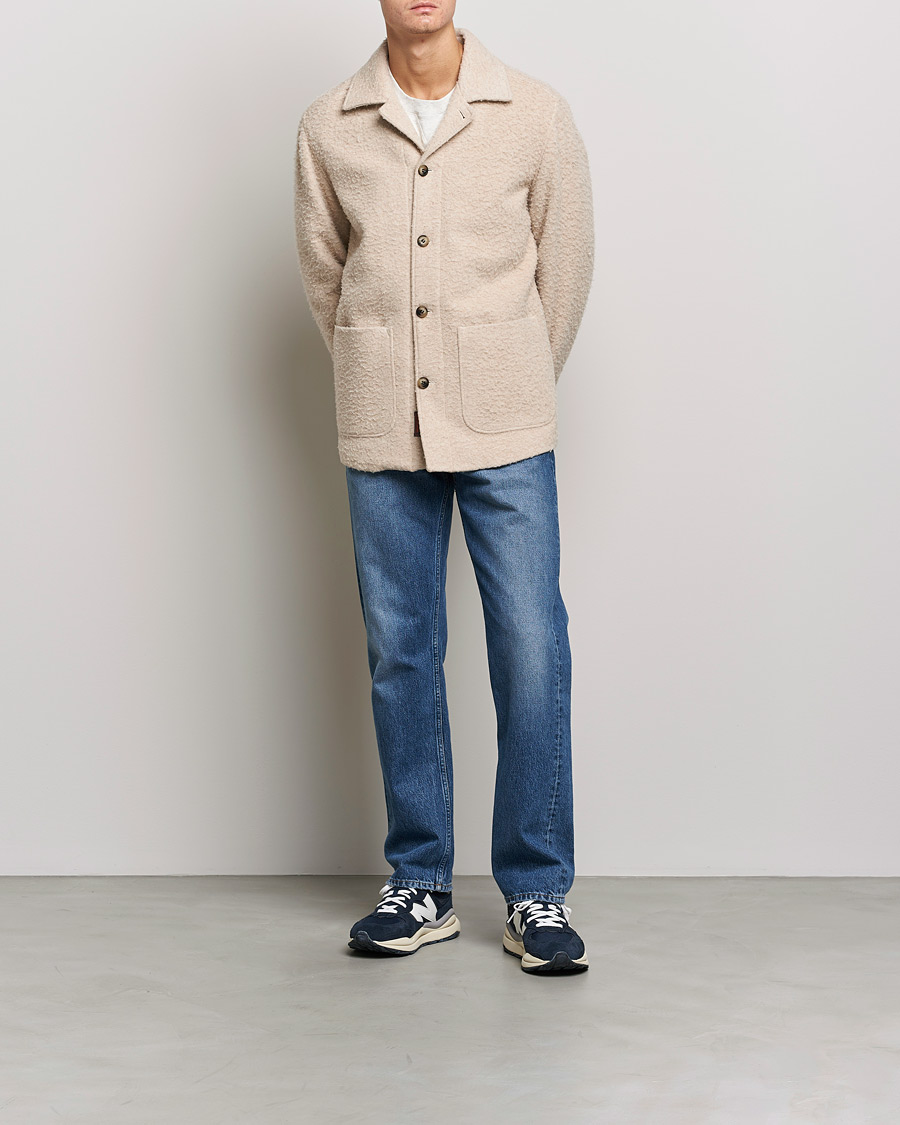 Heren | Jassen | Morris | Shaggy Shirt Jacket Beige