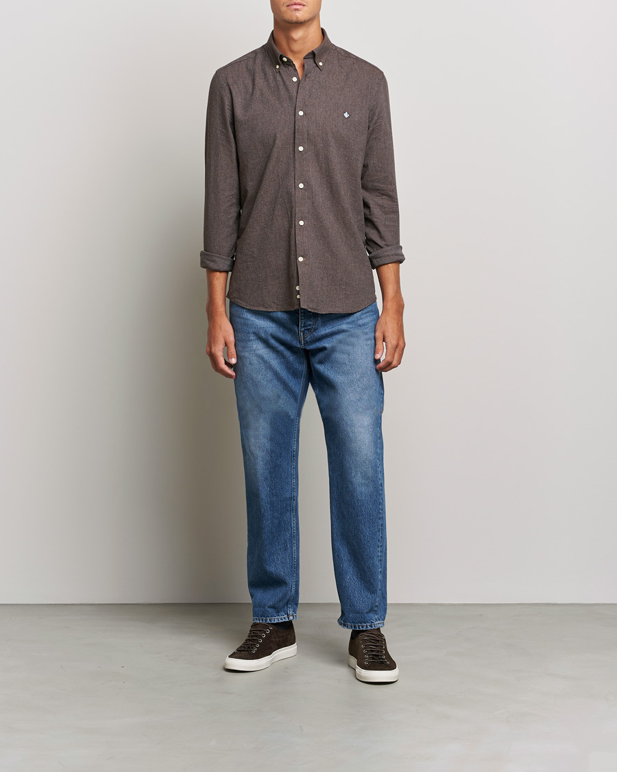 Homme | Chemises | Morris | Watts Flannel Button Down Shirt Dark Brown