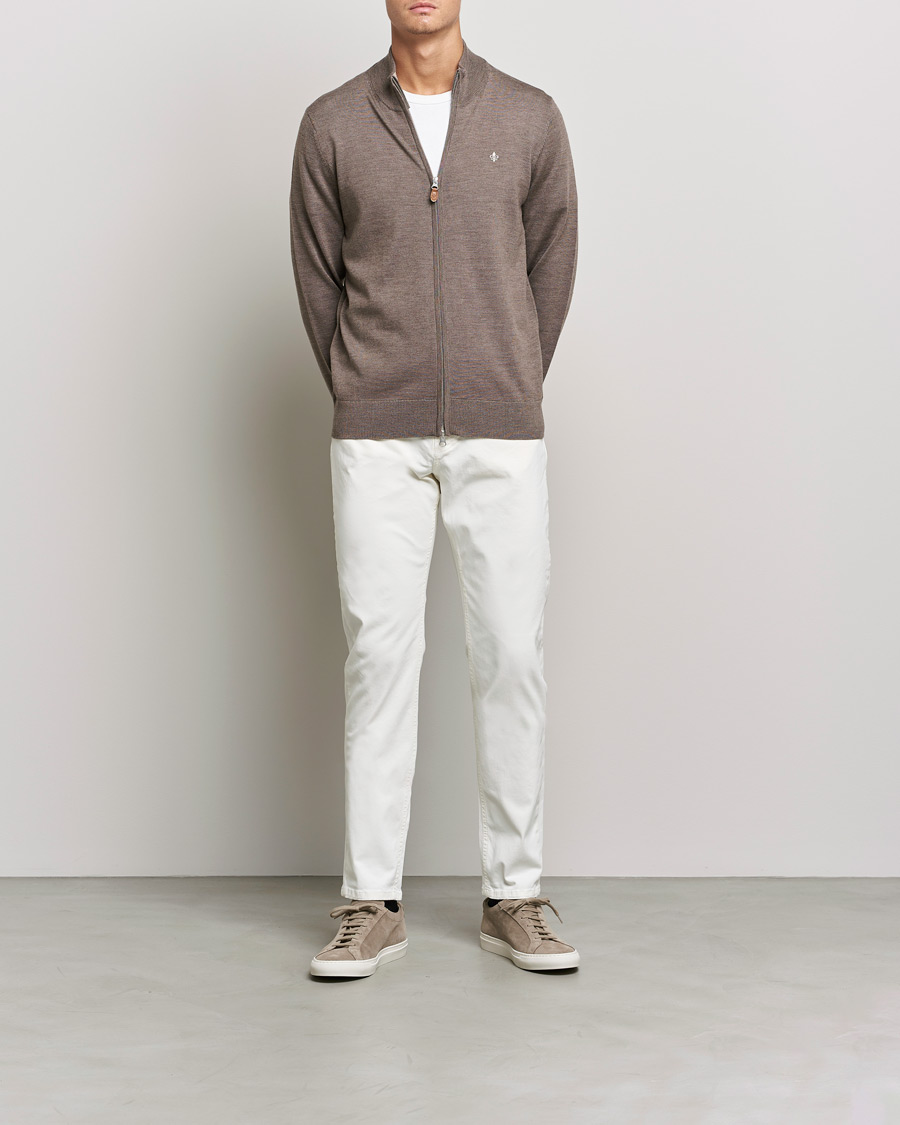 Homme | Pantalons | Morris | James Brushed Chinos Off White
