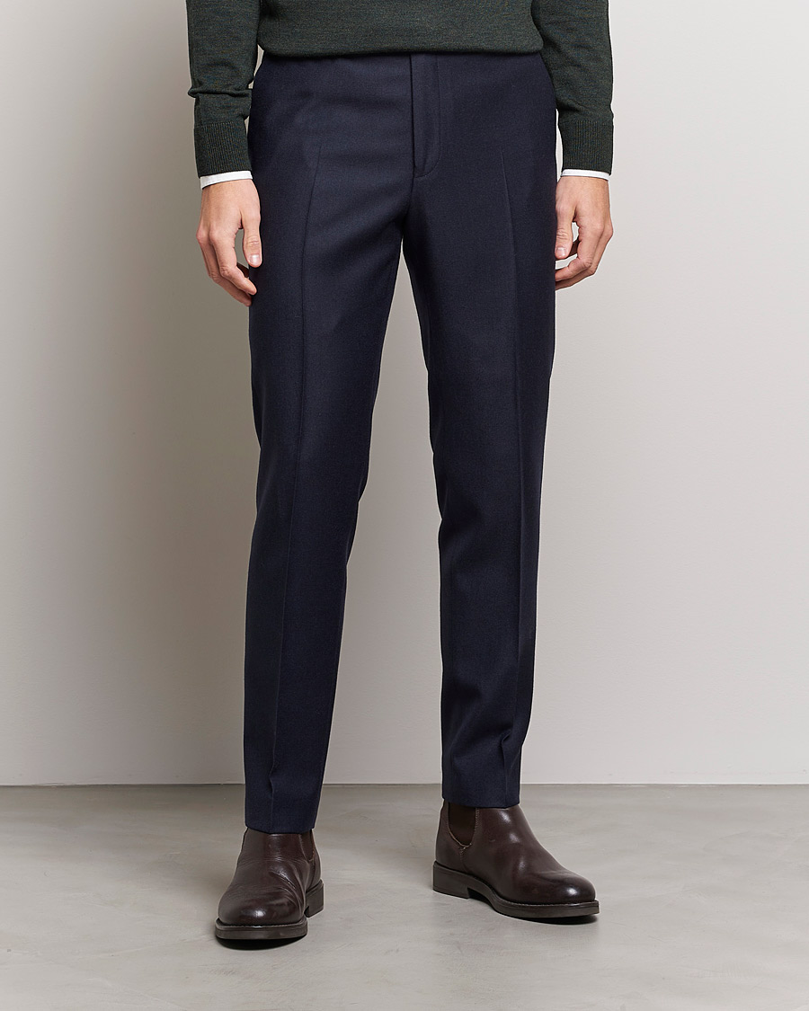 Homme | Pantalons | Morris | Bobby Flannel Trousers Navy