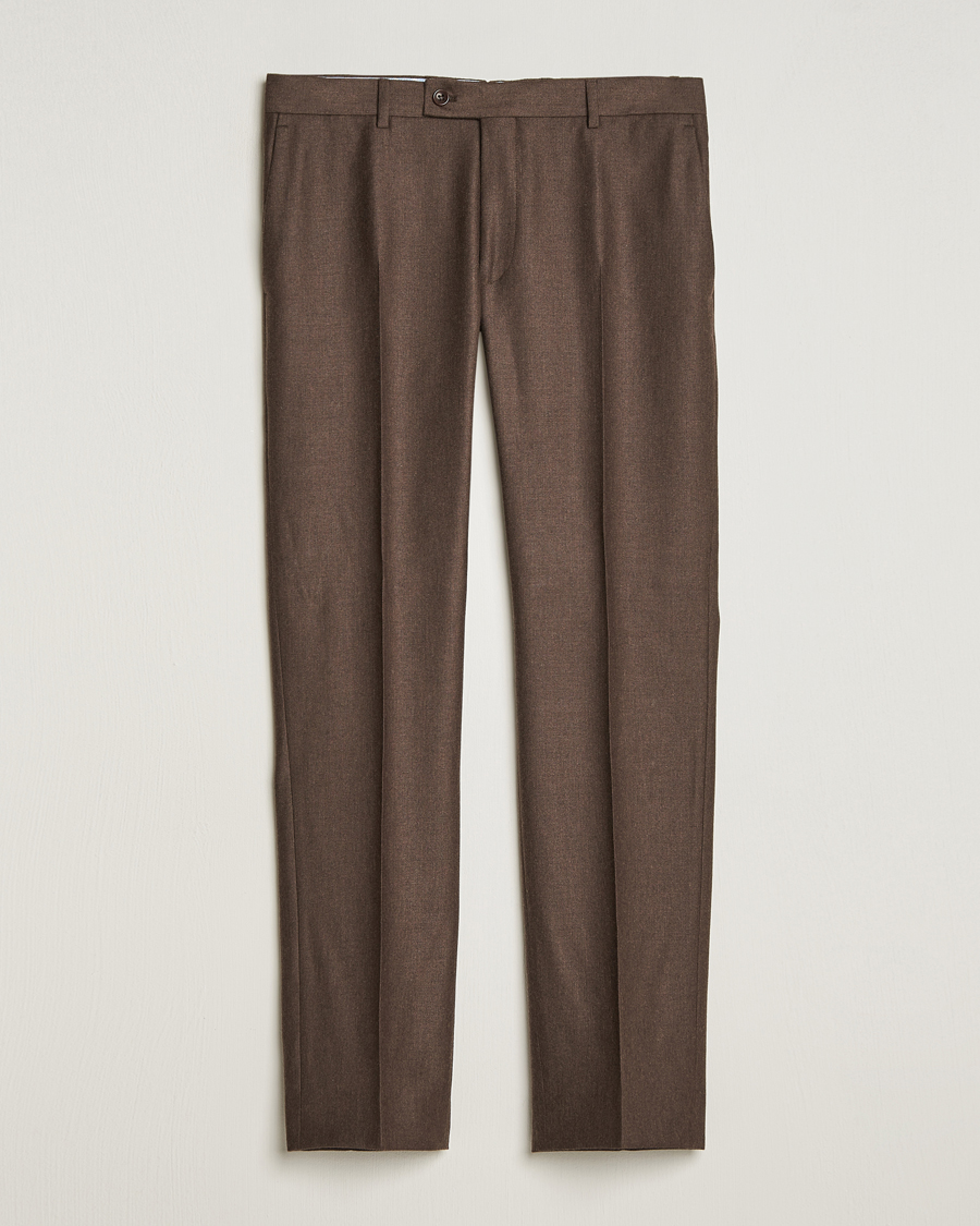 Heren | Broeken | Morris | Bobby Flannel Trousers Brown