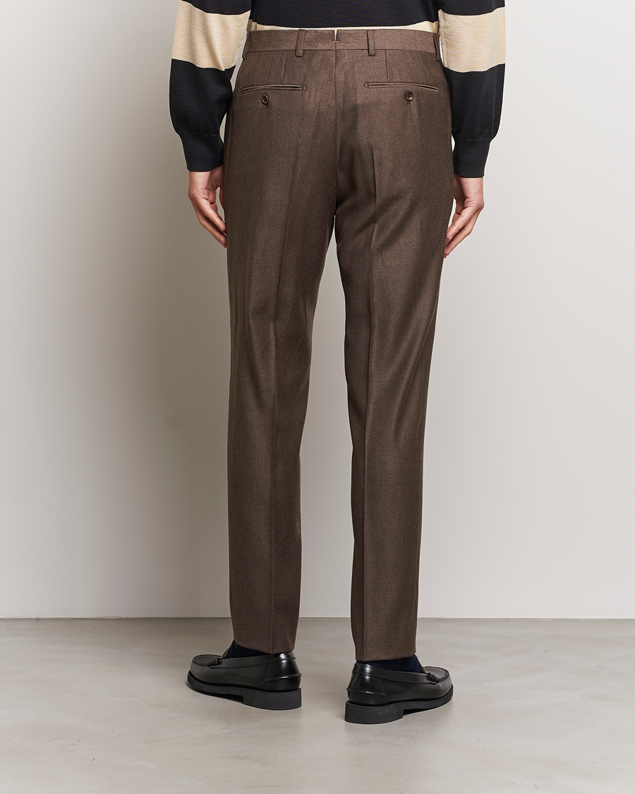 Heren | Broeken | Morris | Bobby Flannel Trousers Brown