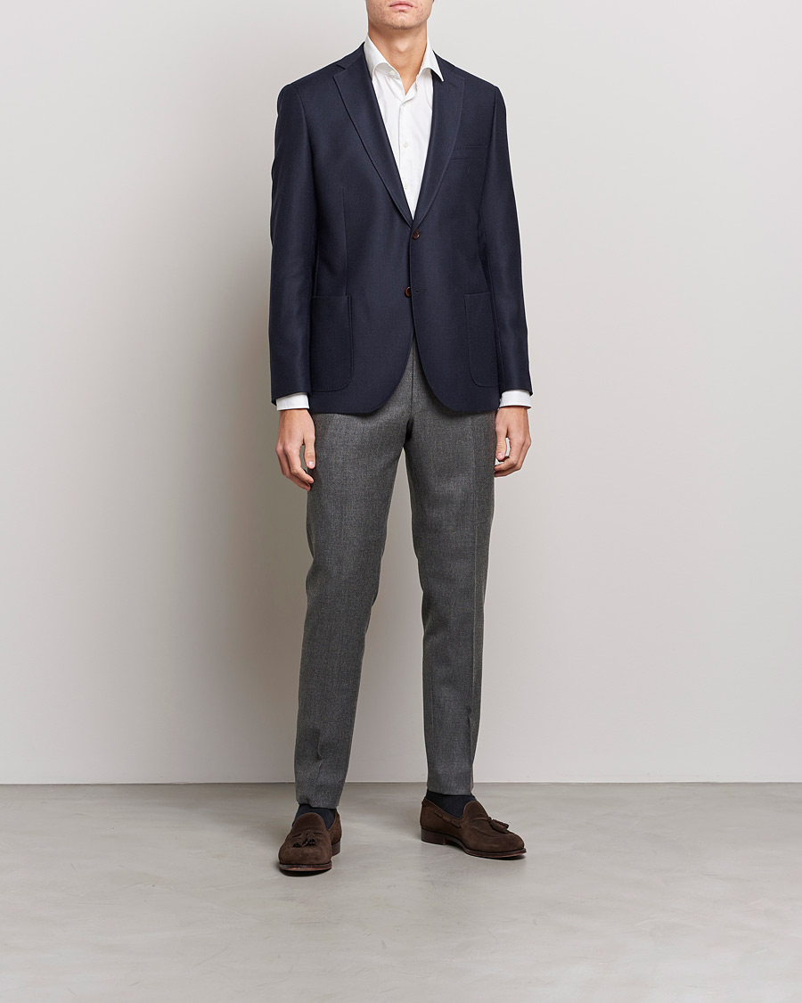 Homme | Pantalons | Morris | Bobby Flannel Trousers Grey