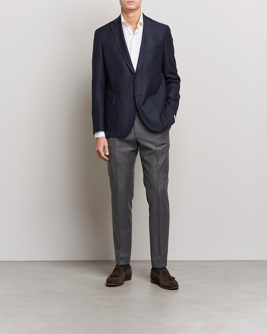 Homme | Blazers | Morris | Archie Flannel Blazer Navy