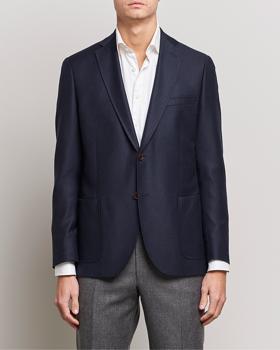 Homme | Blazers | Morris | Archie Flannel Blazer Navy