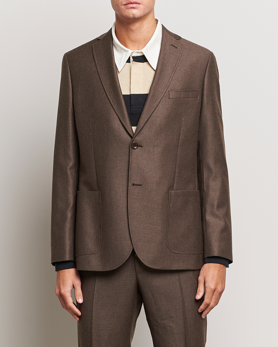 Homme | Blazers | Morris | Archie Flannel Blazer Brown