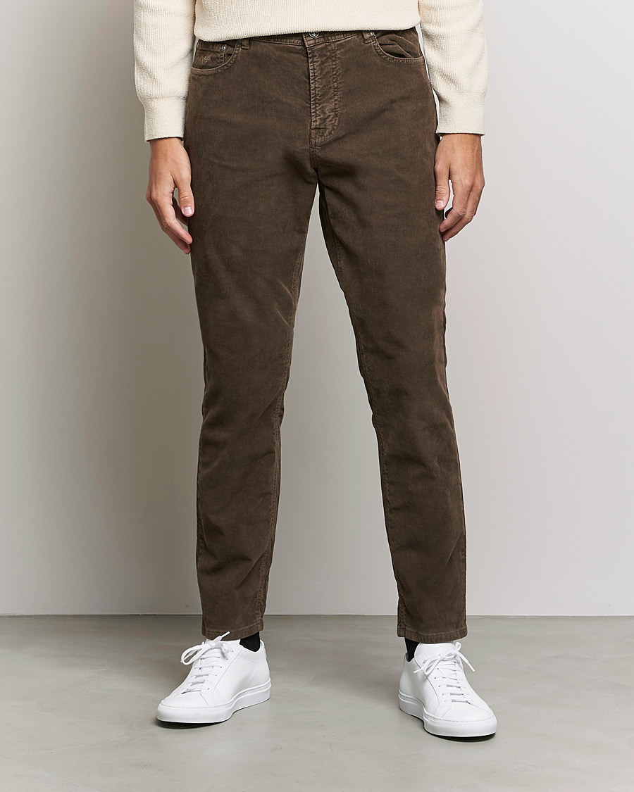 Homme | Pantalons | Morris | James Corduroy 5-Pocket Pants Dark Brown