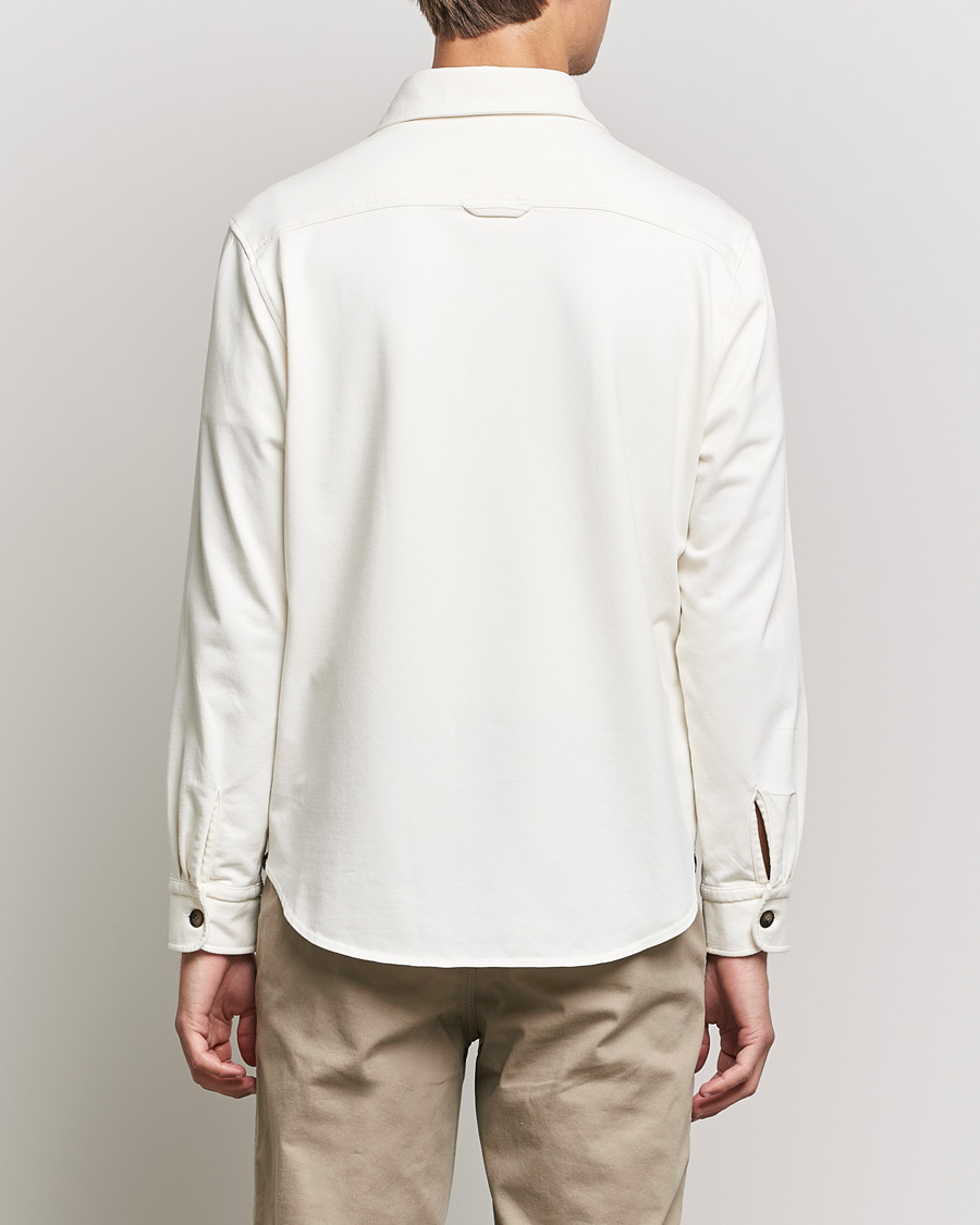 Heren | Overhemden | Morris | Cotton Jersey Overshirt Off White