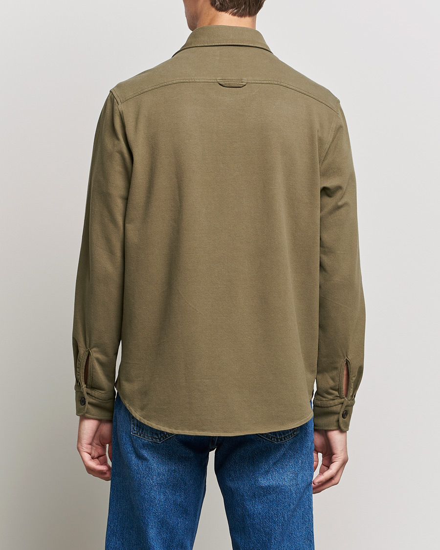 Heren | Overhemden | Morris | Cotton Jersey Overshirt Olive