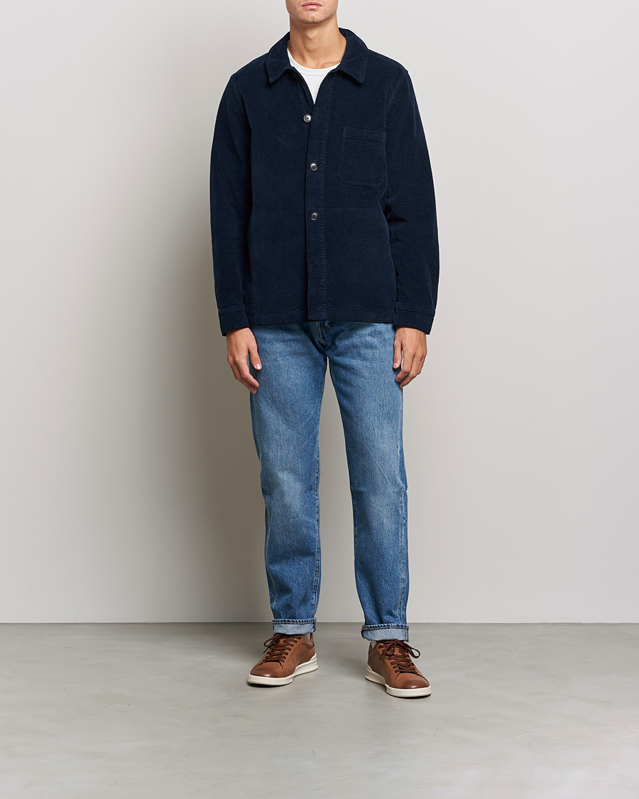 Heren | Overhemden | Morris | Criss Cuts Corduroy Shirt Jacket Blue