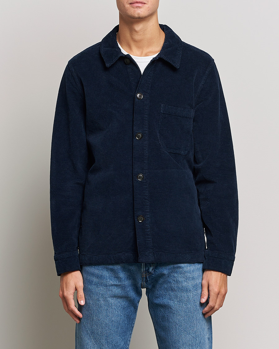 Heren | Overhemden | Morris | Criss Cuts Corduroy Shirt Jacket Blue