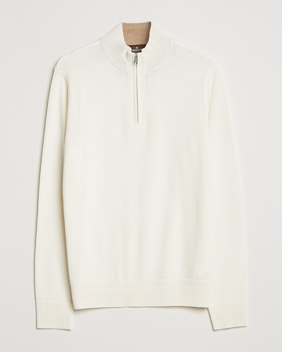 Homme | Pulls Et Tricots | Morris Heritage | Dalton Wool/Cashmere Half Zip Off White