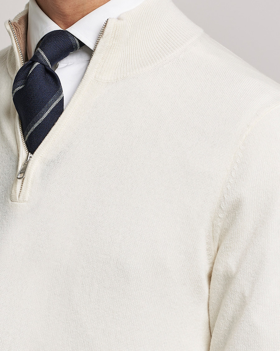 Homme | Pulls Et Tricots | Morris Heritage | Dalton Wool/Cashmere Half Zip Off White