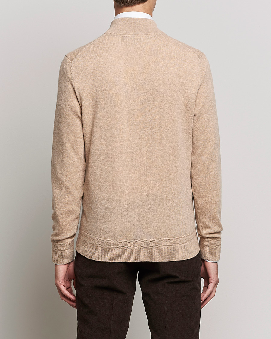Homme | Pulls Et Tricots | Morris Heritage | Dalton Wool/Cashmere Half Zip Camel