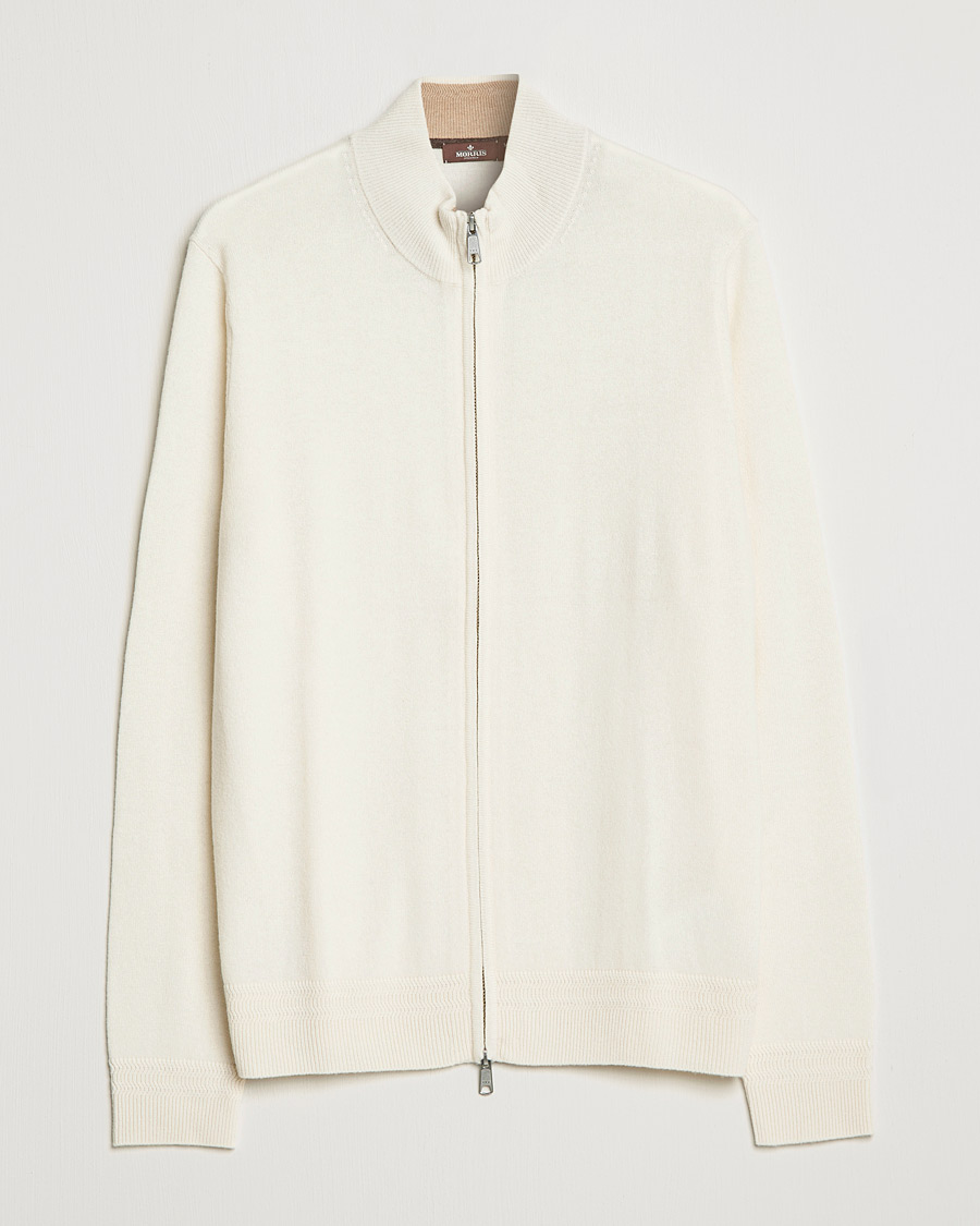 Homme | Pulls Et Tricots | Morris Heritage | Dalton Wool/Cashmere Full Zip Off White
