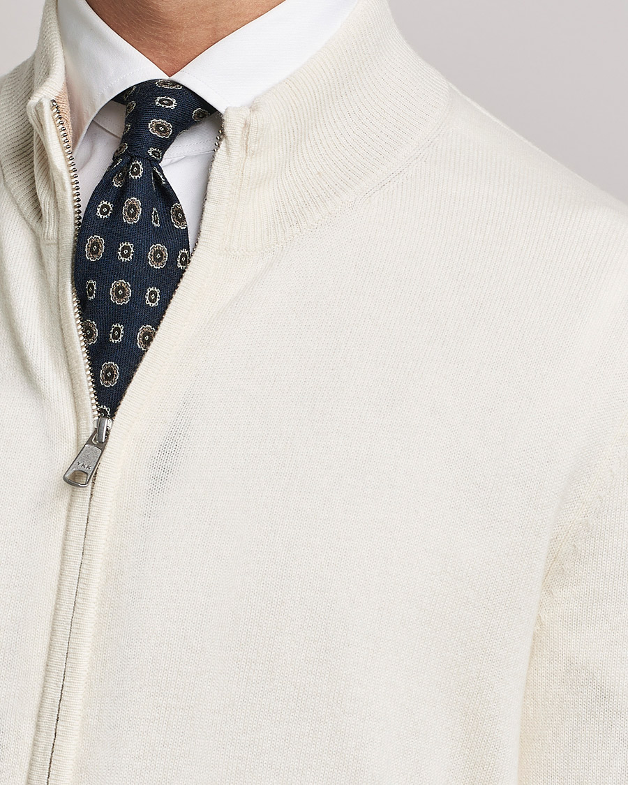 Homme | Pulls Et Tricots | Morris Heritage | Dalton Wool/Cashmere Full Zip Off White