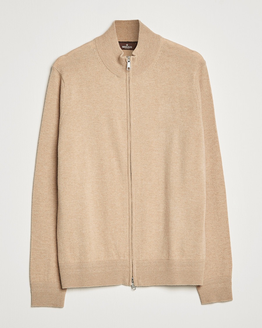 Homme | Pulls Et Tricots | Morris Heritage | Dalton Wool/Cashmere Full Zip Camel