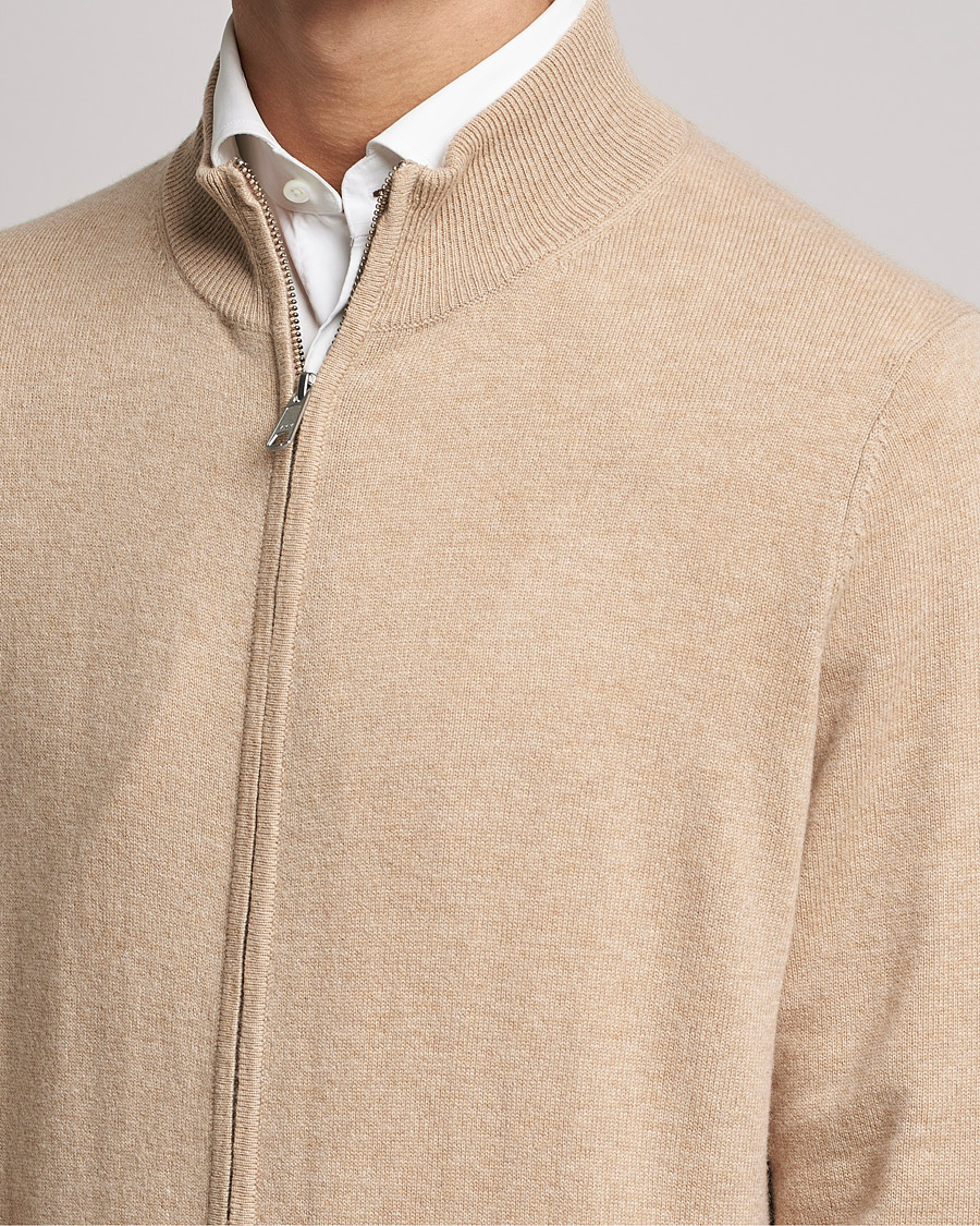 Homme | Pulls Et Tricots | Morris Heritage | Dalton Wool/Cashmere Full Zip Camel