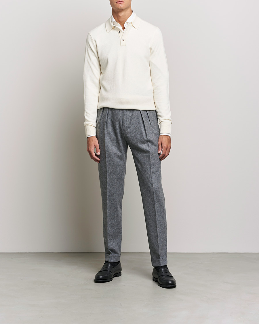 Homme | Pulls Et Tricots | Morris Heritage | Dalton Wool/Cashmere Polo Off White