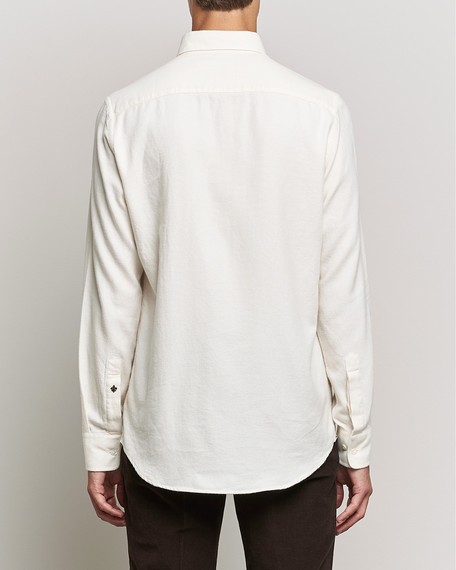 Homme | Chemises | Morris Heritage | Button Down Flannel Shirt Off White