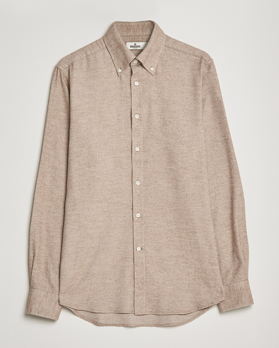 Homme | Chemises | Morris Heritage | Button Down Flannel Shirt Brown