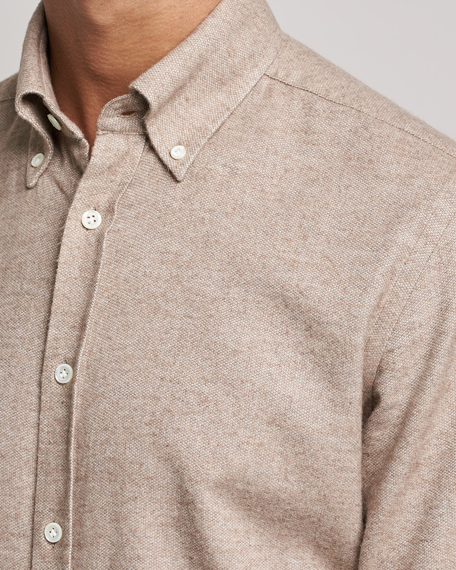 Homme | Chemises | Morris Heritage | Button Down Flannel Shirt Brown