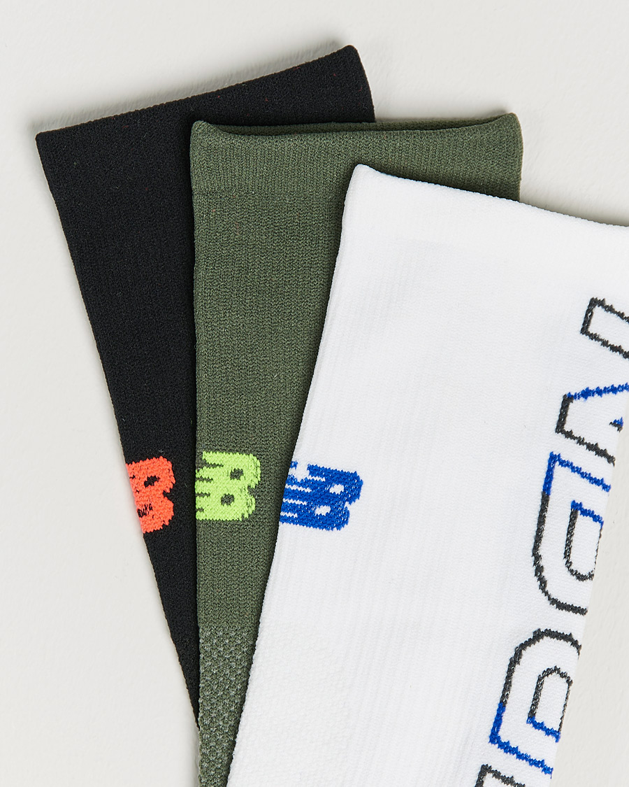 Homme | New Balance Running 3-Pack Accelerate Crew Running Socks White/Navy/Black | New Balance Running | 3-Pack Accelerate Crew Running Socks White/Navy/Black