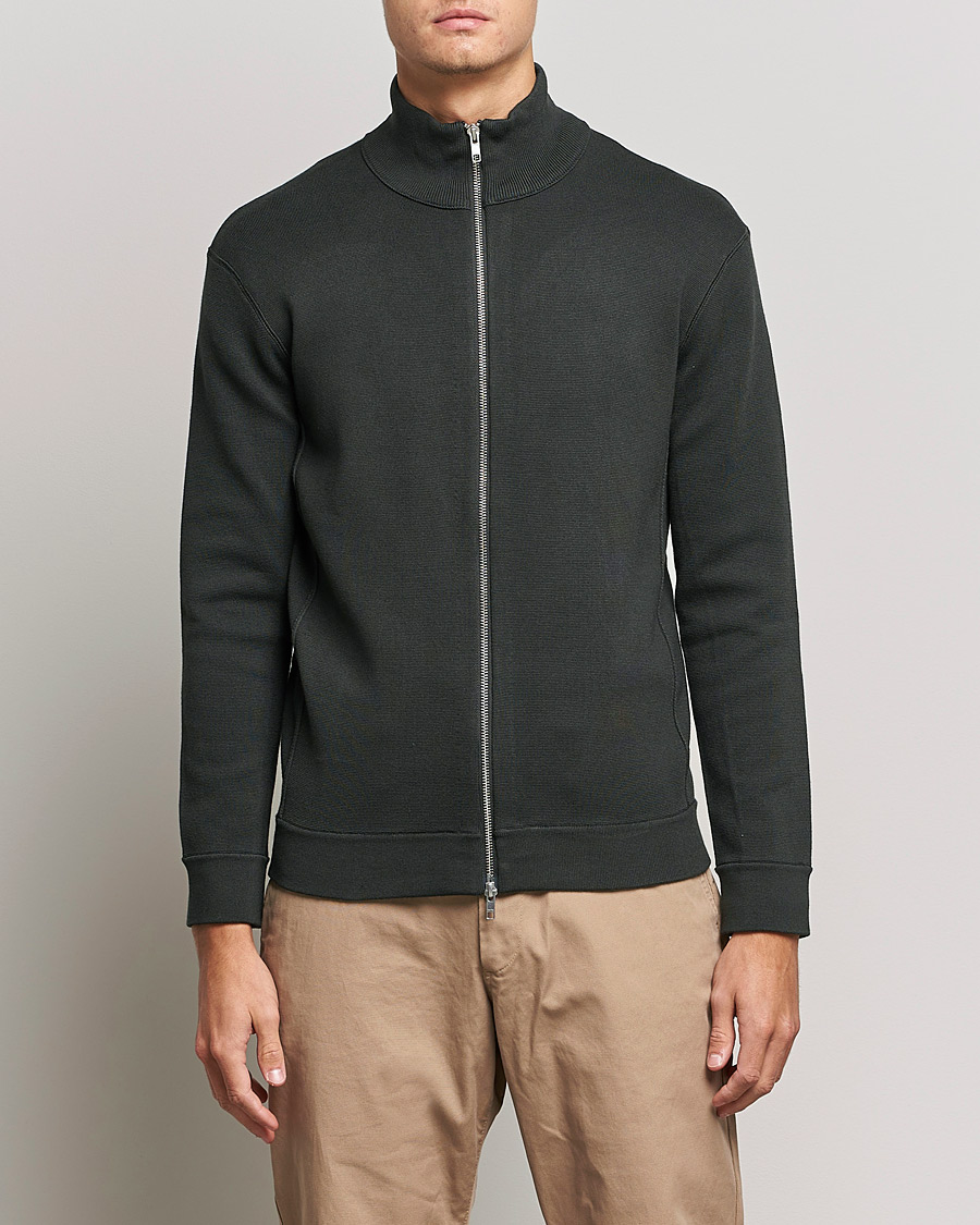 Homme | Pulls Et Tricots | NN07 | Luis Knitted Full-Zip Sweater Dark Army