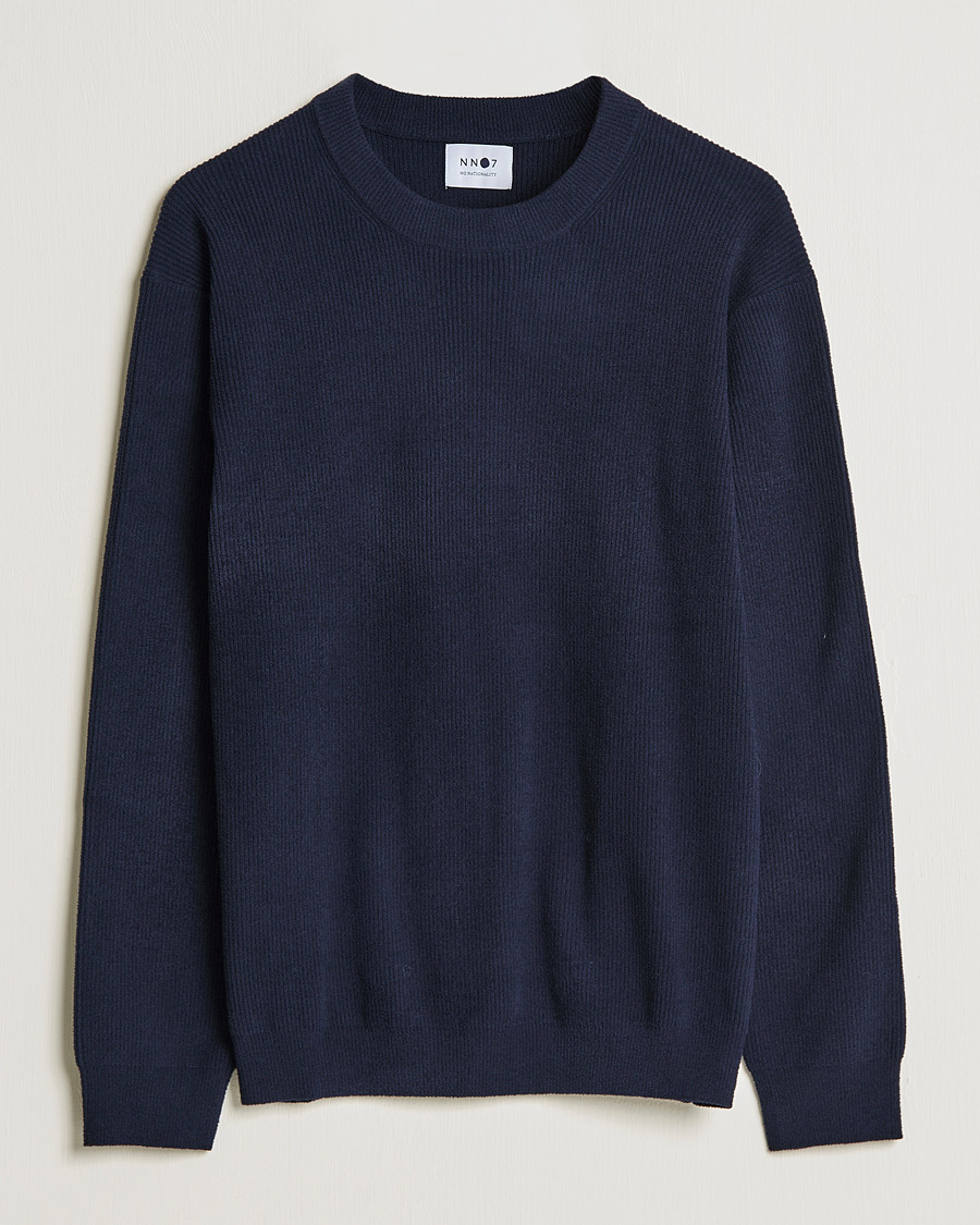 Homme | Pulls Et Tricots | NN07 | Danny Ribbed Knitted Sweater Navy
