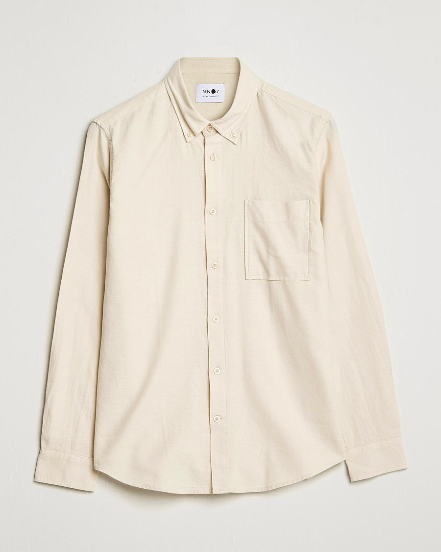 Homme | Chemises | NN07 | Arne Brushed Flannel Shirt Ecru