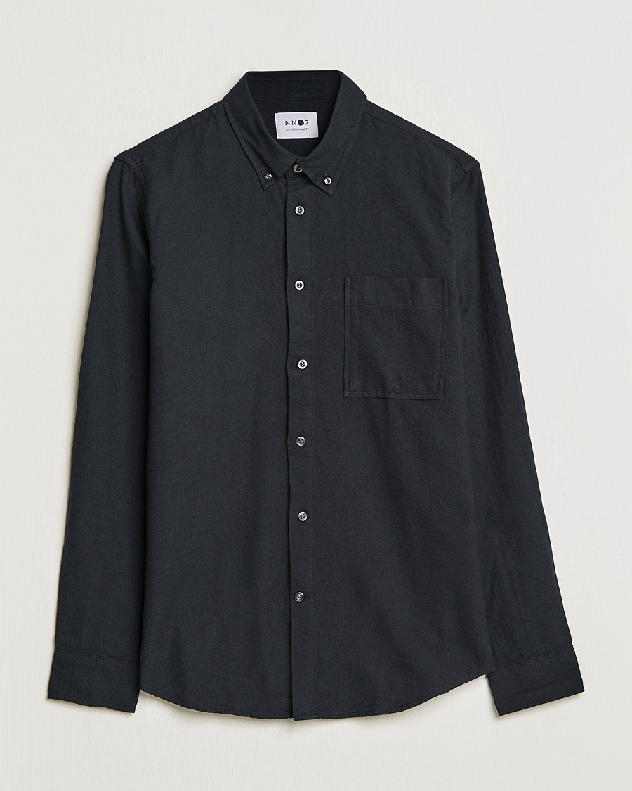 Homme | Chemises | NN07 | Arne Brushed Flannel Shirt Black