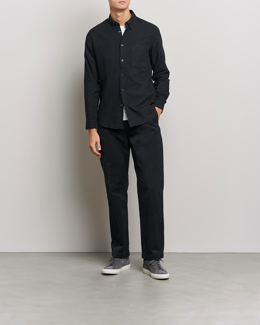 Homme | Chemises | NN07 | Arne Brushed Flannel Shirt Black