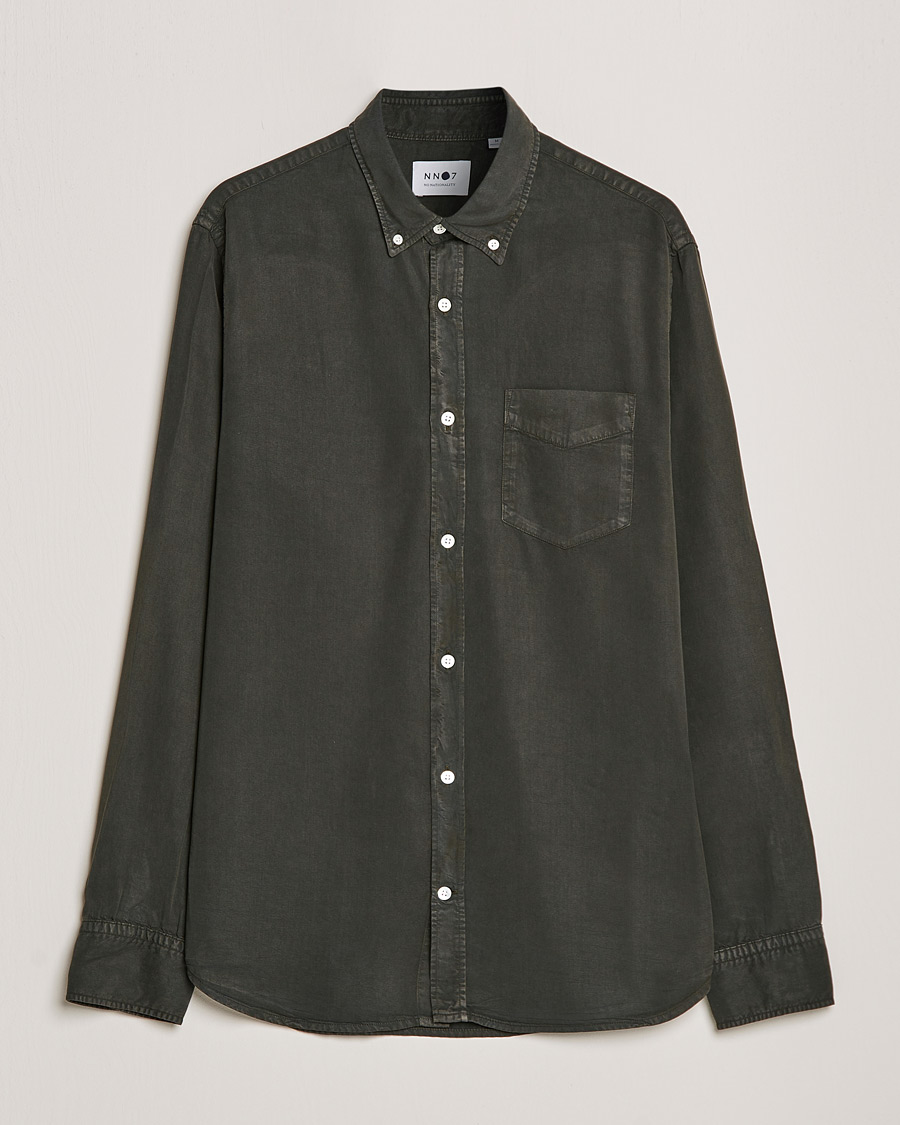 Heren | Overhemden | NN07 | Levon Tencel Shirt Dark Army