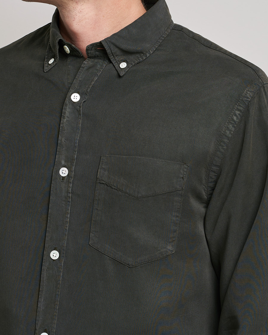 Heren | Overhemden | NN07 | Levon Tencel Shirt Dark Army
