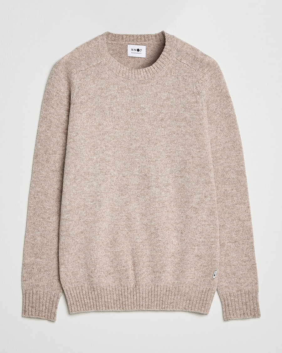 Homme | Pulls Et Tricots | NN07 | Nathan Brushed Crew Neck Khaki Melange