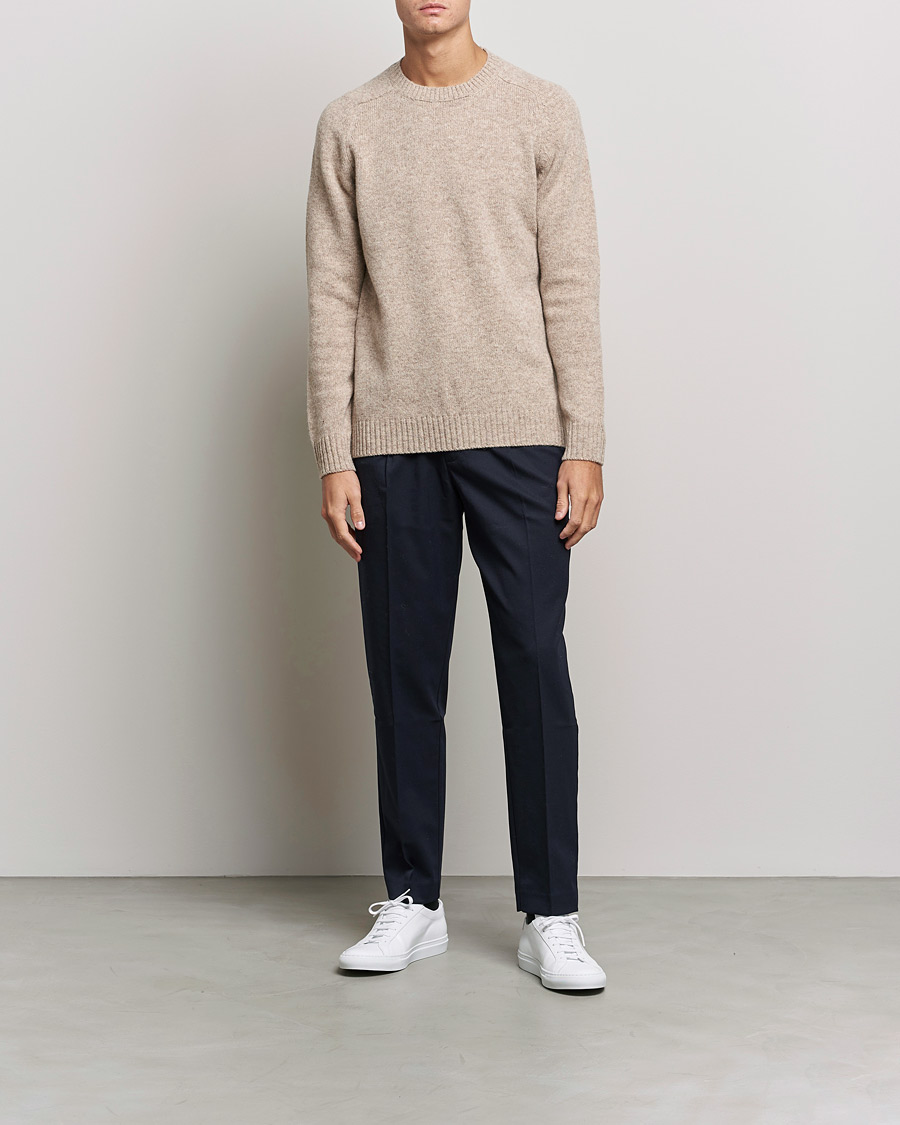 Homme | Pulls Et Tricots | NN07 | Nathan Brushed Crew Neck Khaki Melange