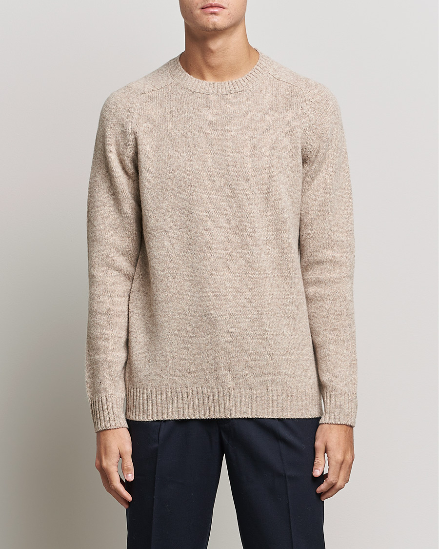 Homme | Pulls Et Tricots | NN07 | Nathan Brushed Crew Neck Khaki Melange