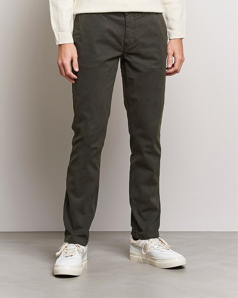 Homme | Pantalons | NN07 | Marco Slim Fit Stretch Chinos Dark Green