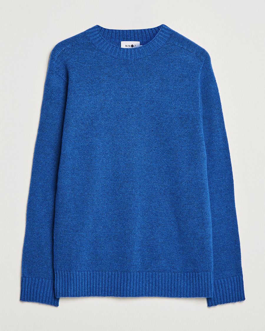 Homme | Pulls Et Tricots | NN07 | Nathan Brushed Wool Knitted Sweater Cobolt Blue
