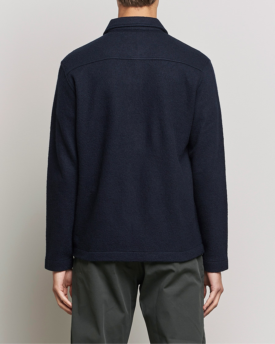 Homme | Pulls Et Tricots | NN07 | Ivan Boiled Wool Full Zip Navy
