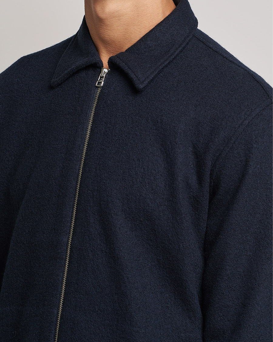 Homme | Pulls Et Tricots | NN07 | Ivan Boiled Wool Full Zip Navy