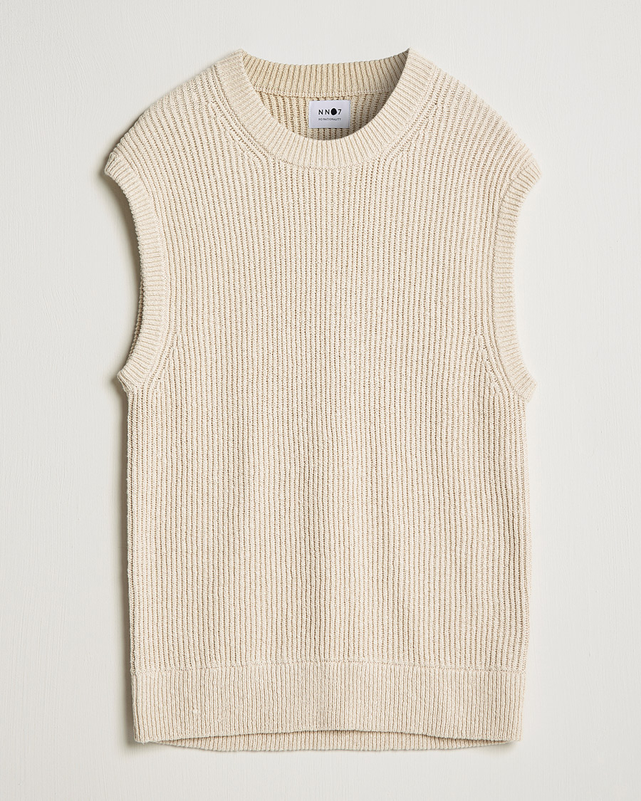 Homme | Pulls Et Tricots | NN07 | Jesse Ribbed Knited Vest Ecru
