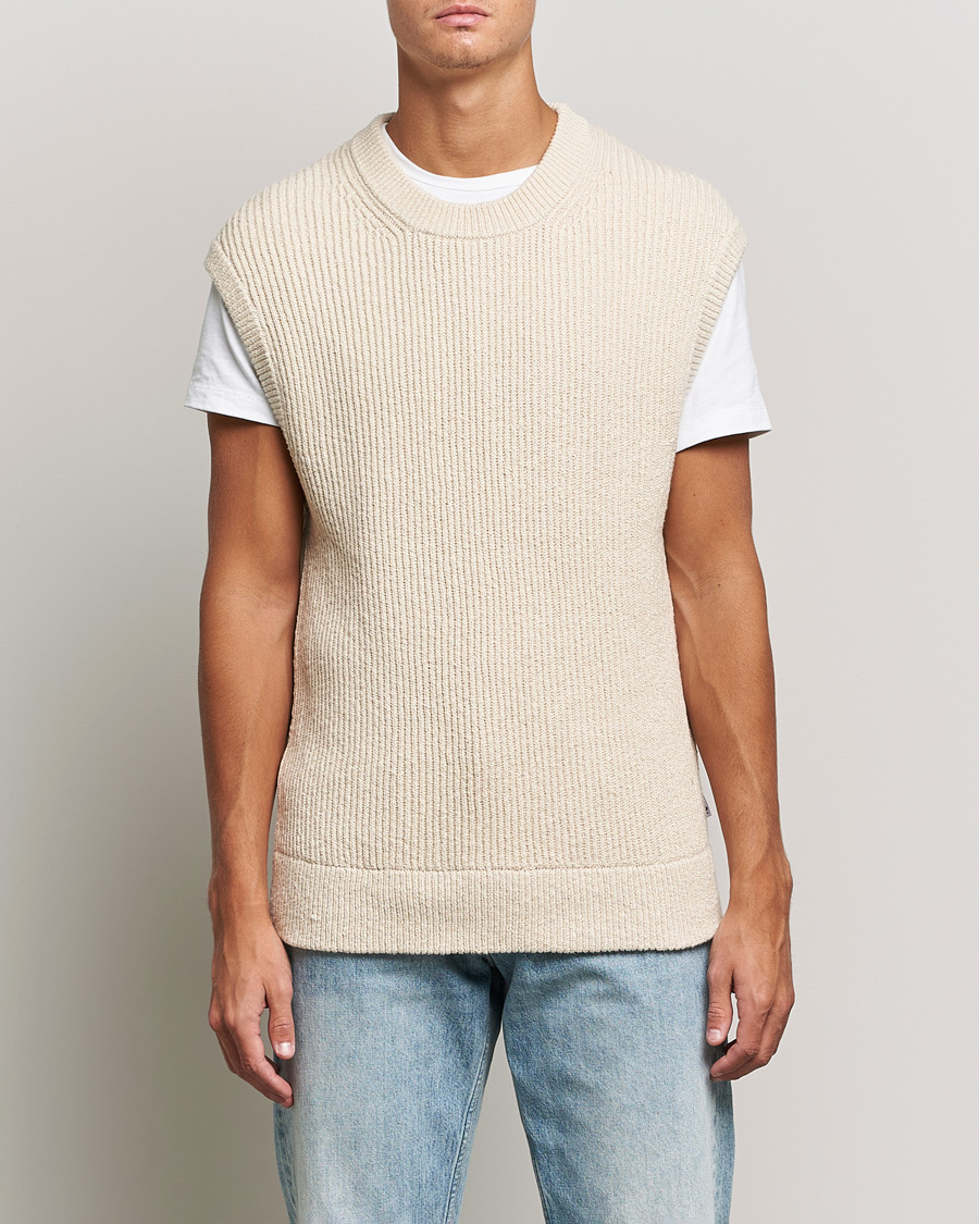 Homme | Pulls Et Tricots | NN07 | Jesse Ribbed Knited Vest Ecru