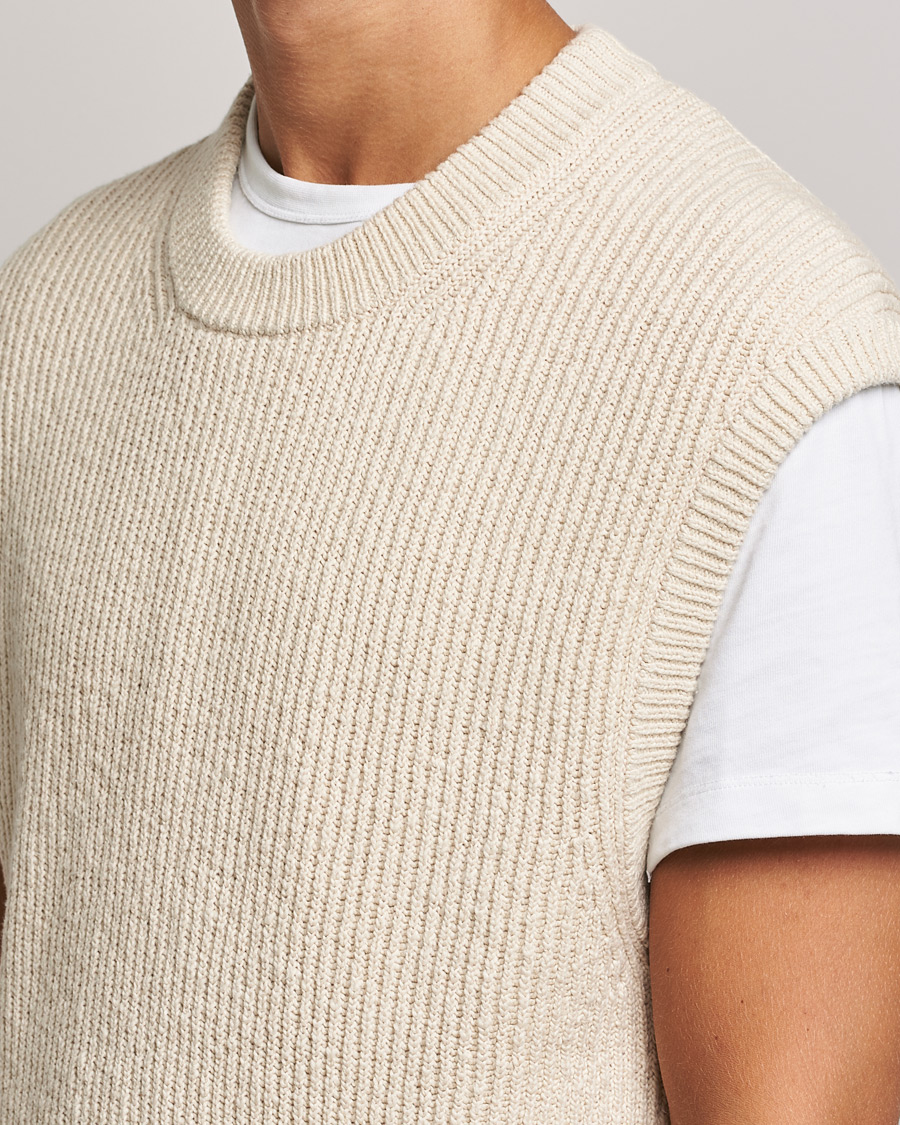 Homme | Pulls Et Tricots | NN07 | Jesse Ribbed Knited Vest Ecru