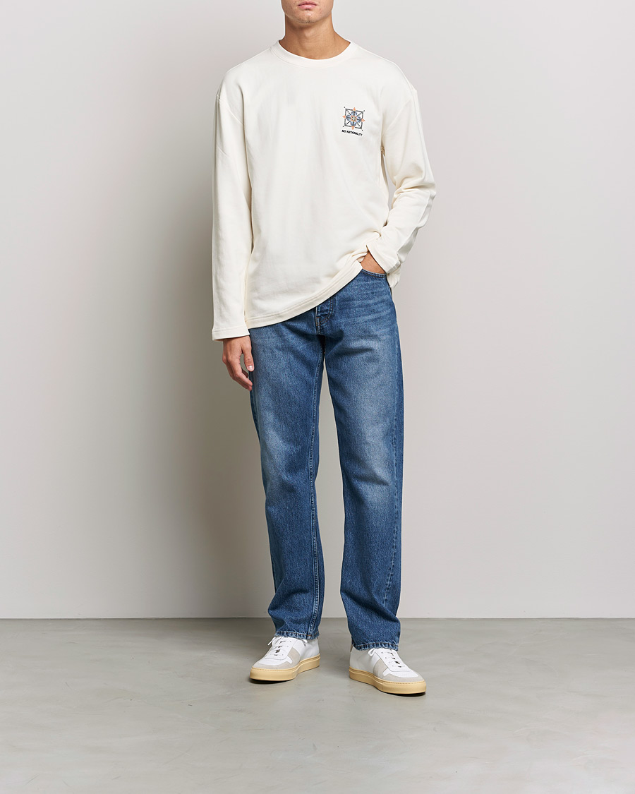 Homme | T-shirts | NN07 | Alan Heavy Logo Long Sleeve T-Shirt Off White